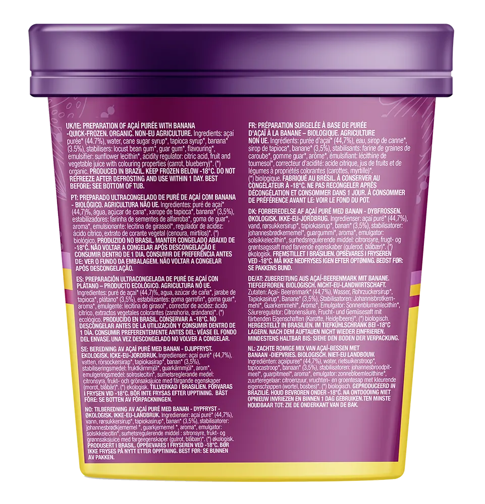 Fryst skopabar Açaí-banan