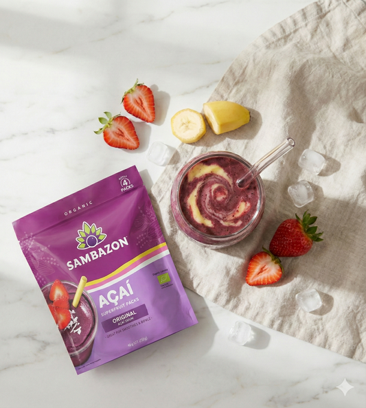 Easy Strawberry Banana Açaí Smoothie