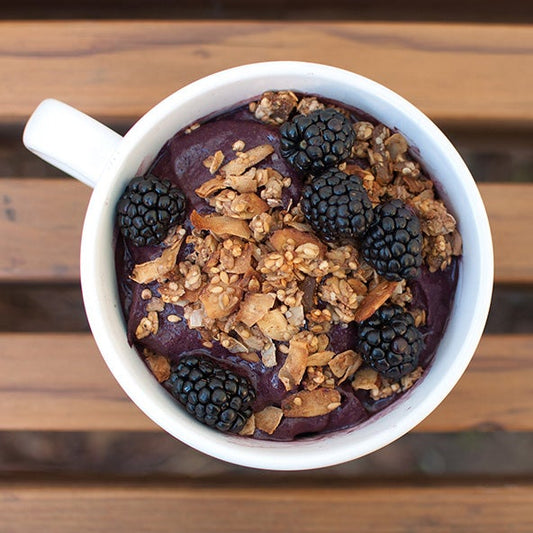 Protein-Focused Peanut Butter & Jelly Açaí Bowl Recipe