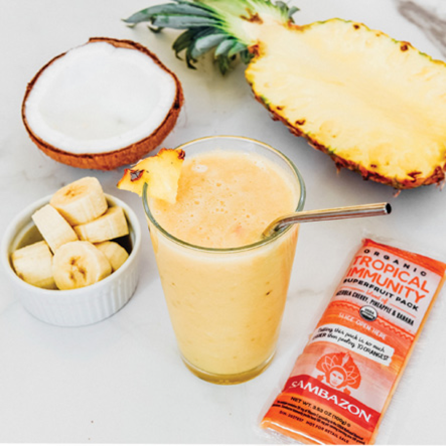 Immune Booster Smoothie with Pineapple & Acai