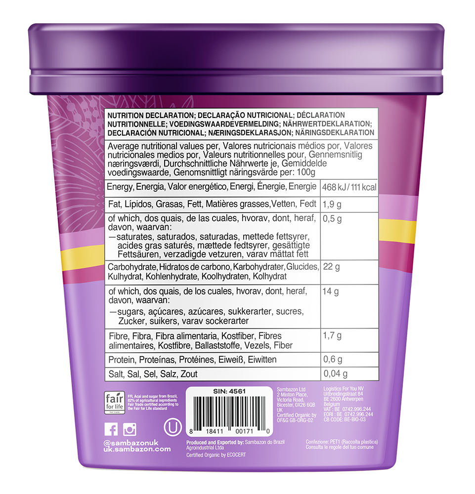 Gefrorener schaufelbarer Açaí – Original