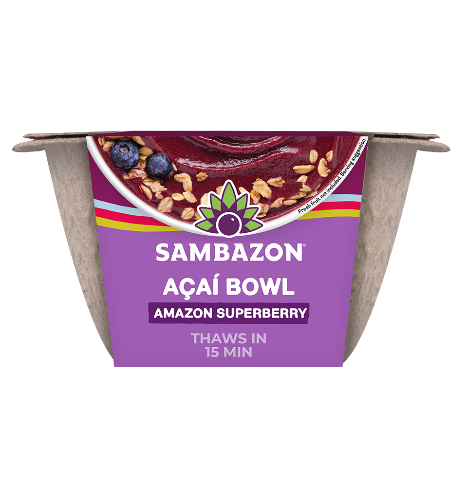 Verzehrfertige gefrorene Açaí-Bowl