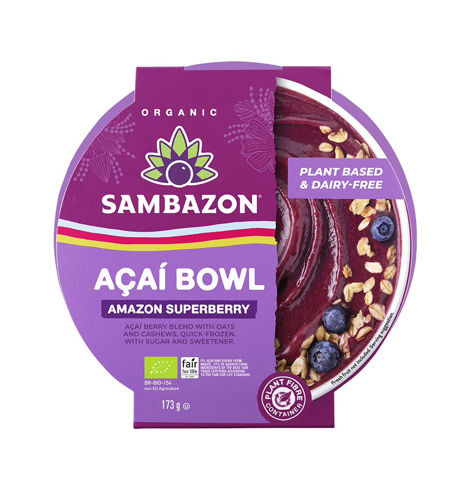 Verzehrfertige gefrorene Açaí-Bowl