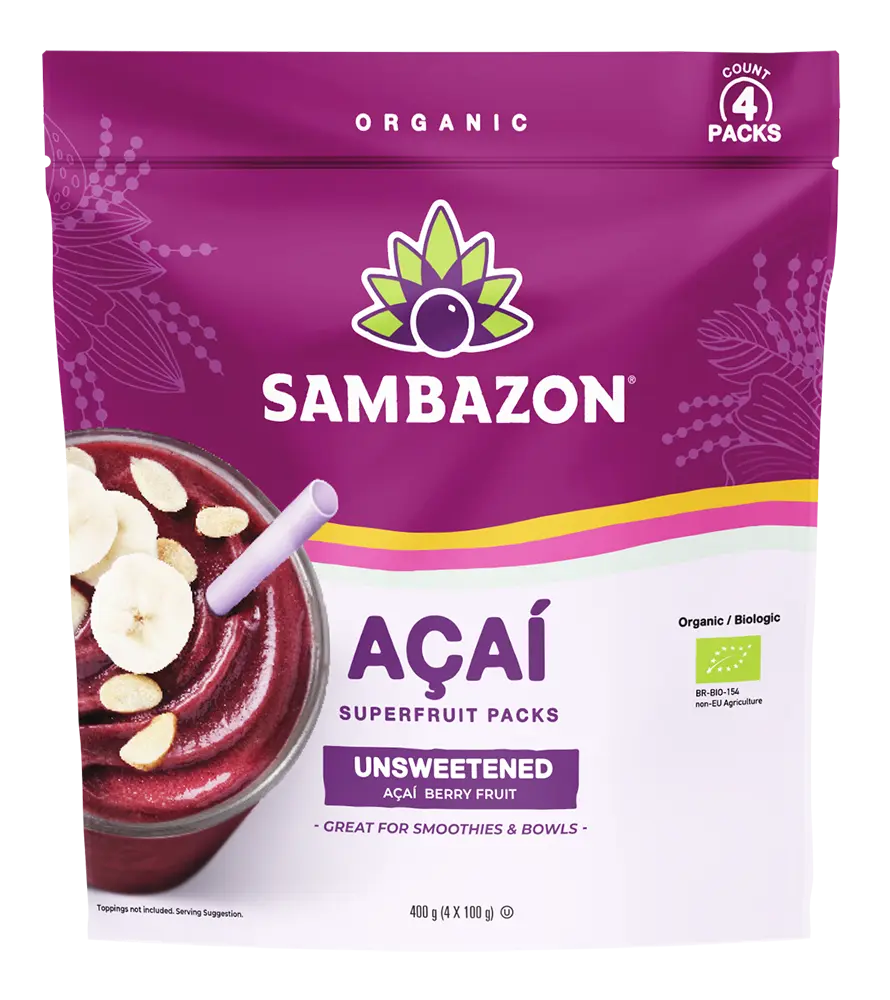 Pacotes de Açaí Congelado Puro Sem Açúcar